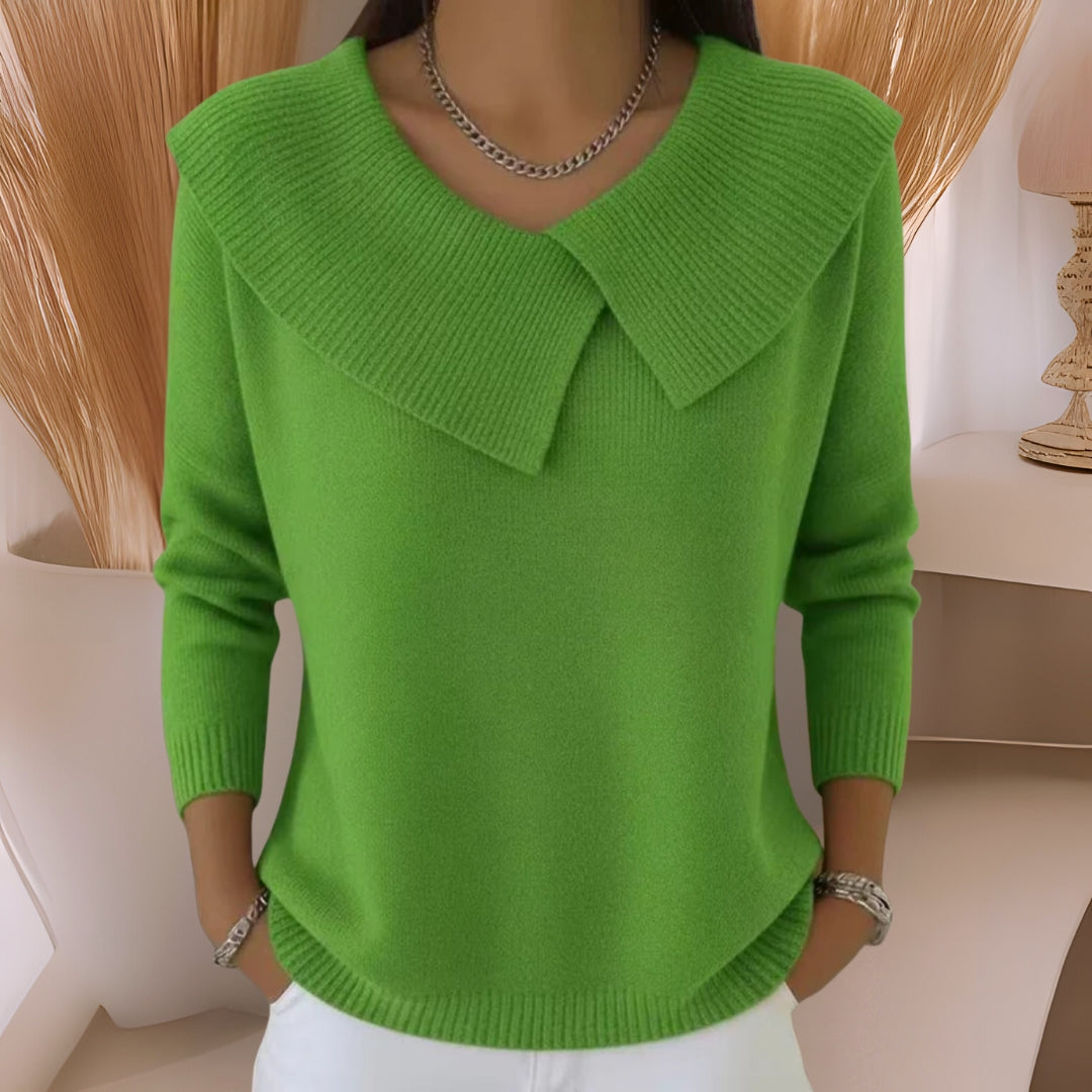 Clara | Knit Soft Collar Sweater