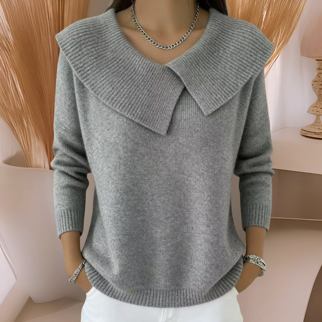Clara | Knit Soft Collar Sweater