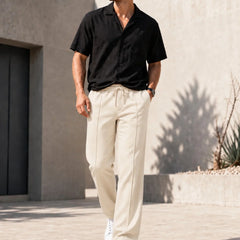 Emmett | Textured Straight-Leg Joggers