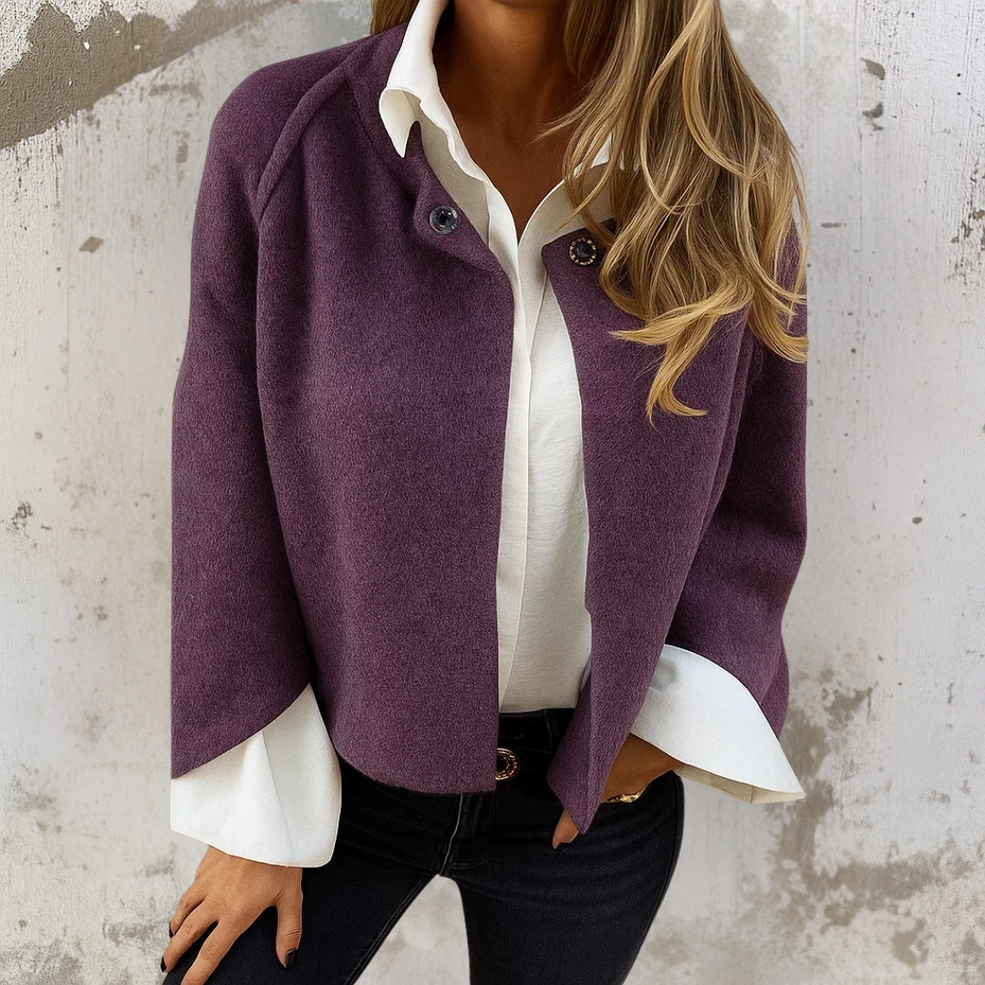 Delphine | Cropped Single-Snap Jacket