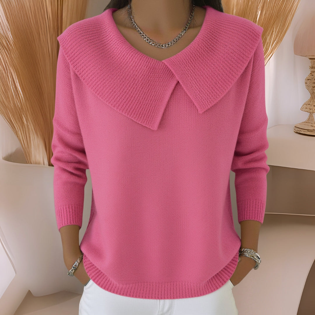 Clara | Knit Soft Collar Sweater