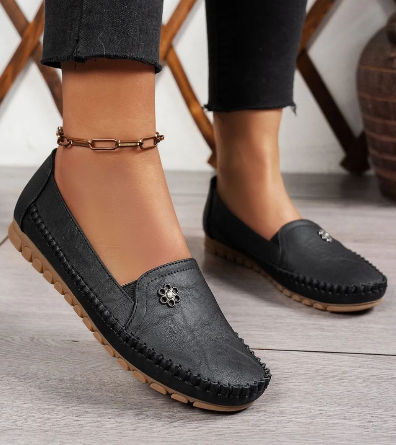 Mireya | Floral-Detail Slip-On Loafers