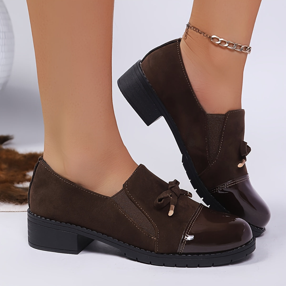 Grace | Patent Cap Toe Comfort Loafers