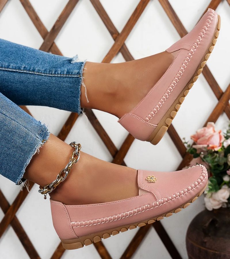 Mireya | Floral-Detail Slip-On Loafers