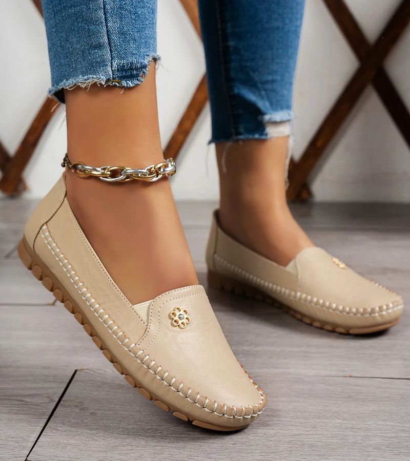Mireya | Floral-Detail Slip-On Loafers
