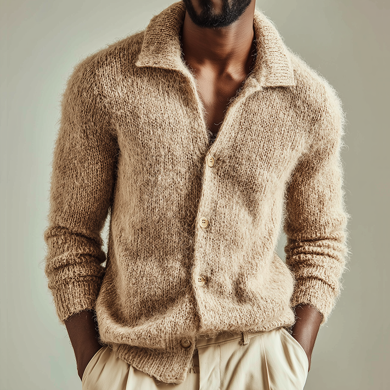 Adam | Textured Collared Cardigan