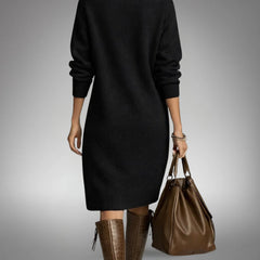 Odilia | Button-Collar Relaxed Midi Dress