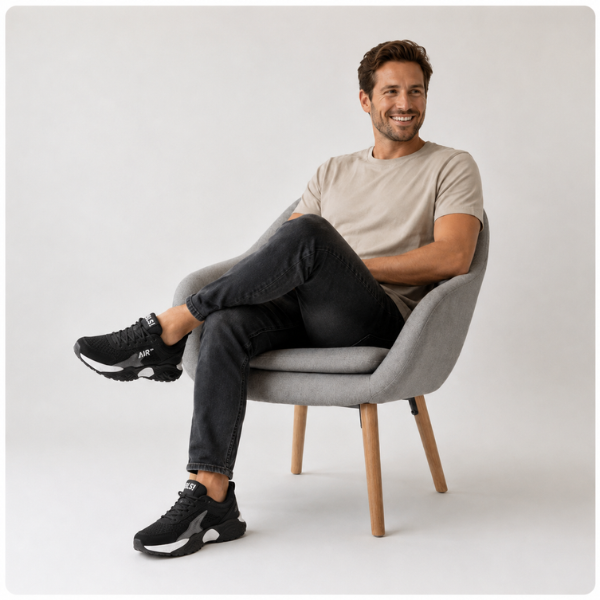 Tarek | Wide-Toe Lace-Up Walking Shoes