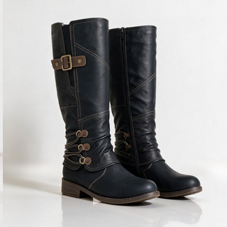 Aveline | Cord-Detail Tall Riding Boots