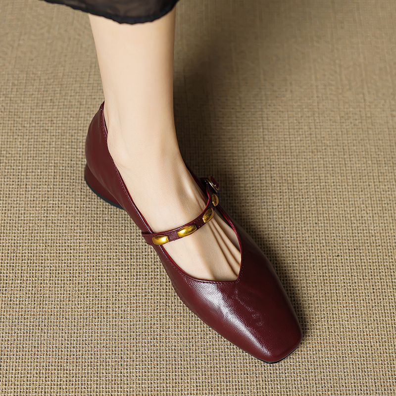 Zyra | Square-Toe Mary Jane Flats