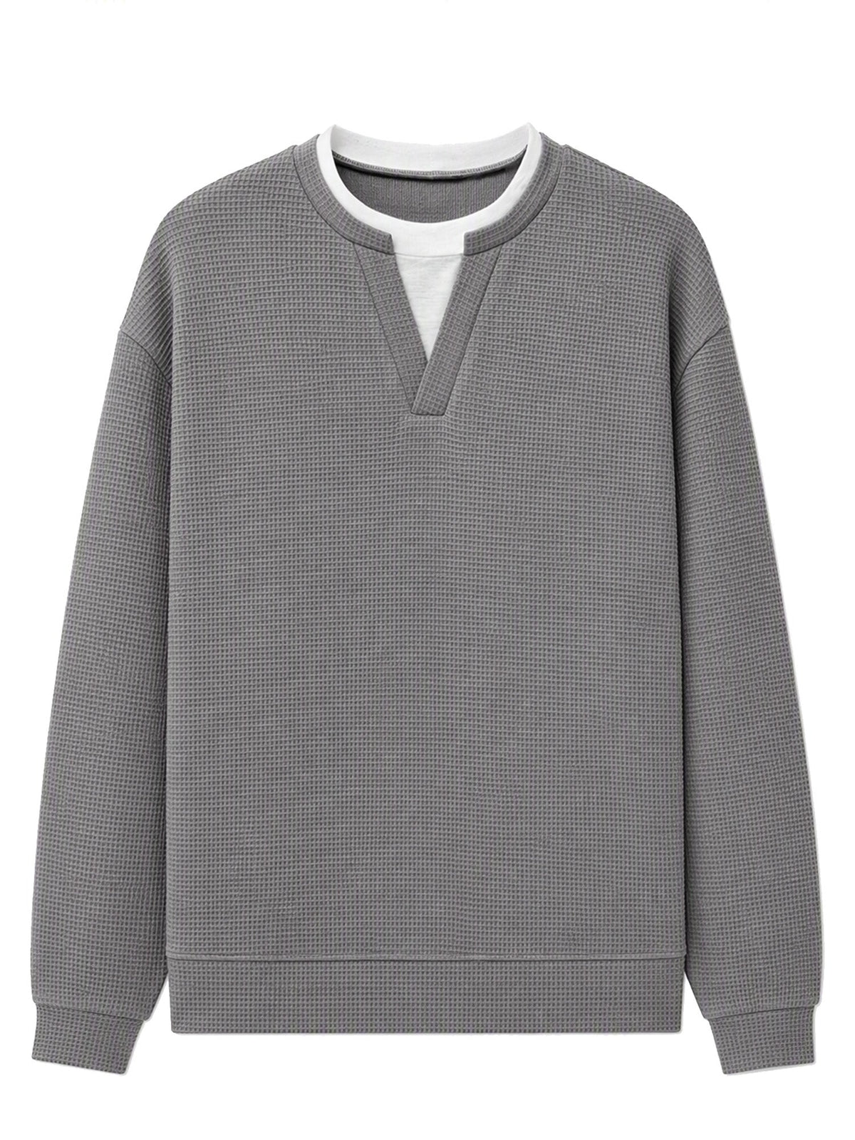 Evander | Layered Waffle Long-Sleeve Shirt