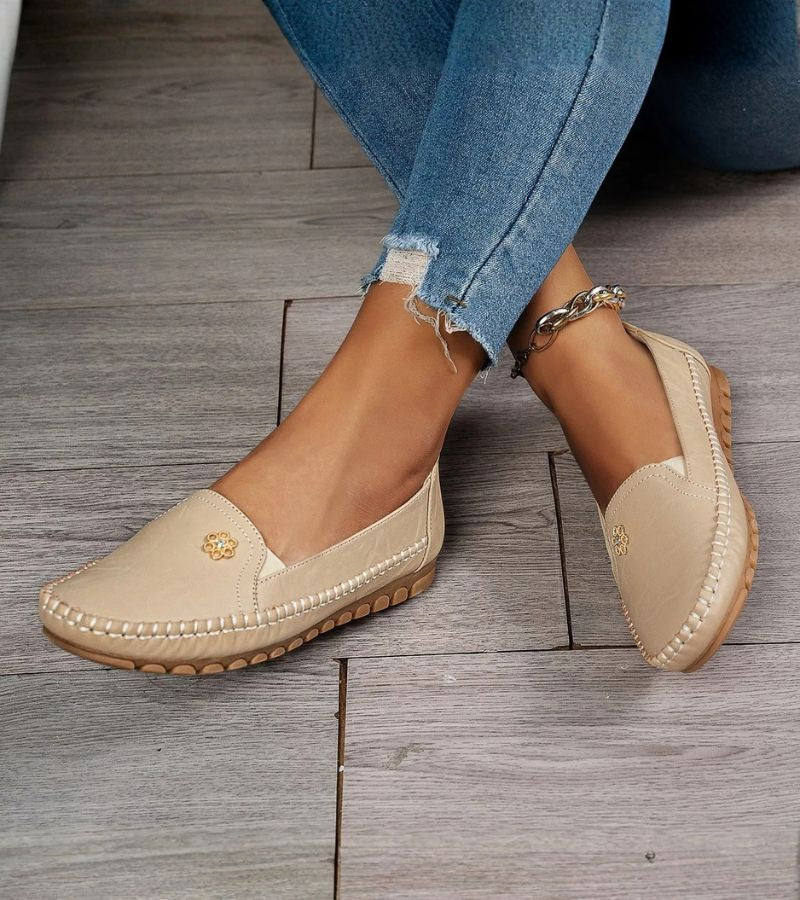 Mireya | Floral-Detail Slip-On Loafers
