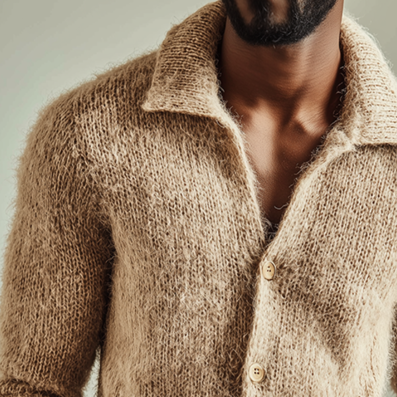 Adam | Textured Collared Cardigan