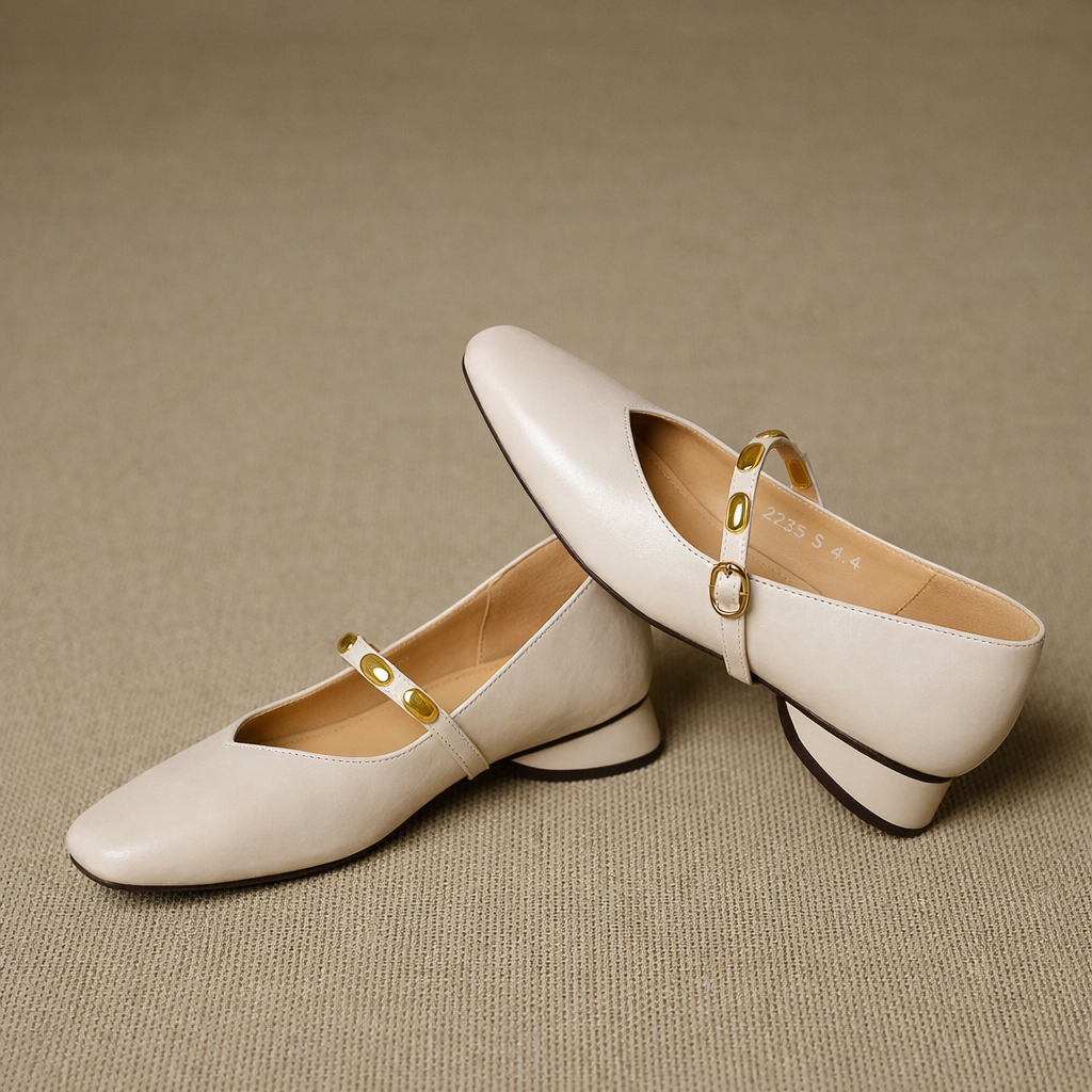 Zyra | Square-Toe Mary Jane Flats