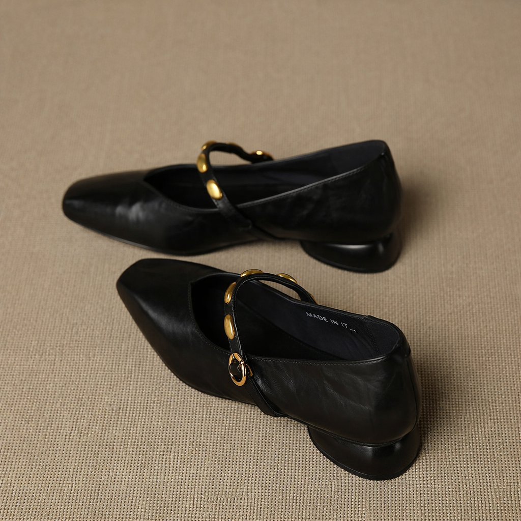Zyra | Square-Toe Mary Jane Flats