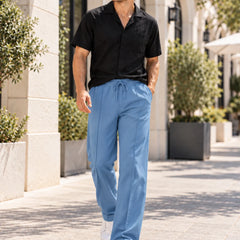 Emmett | Textured Straight-Leg Joggers