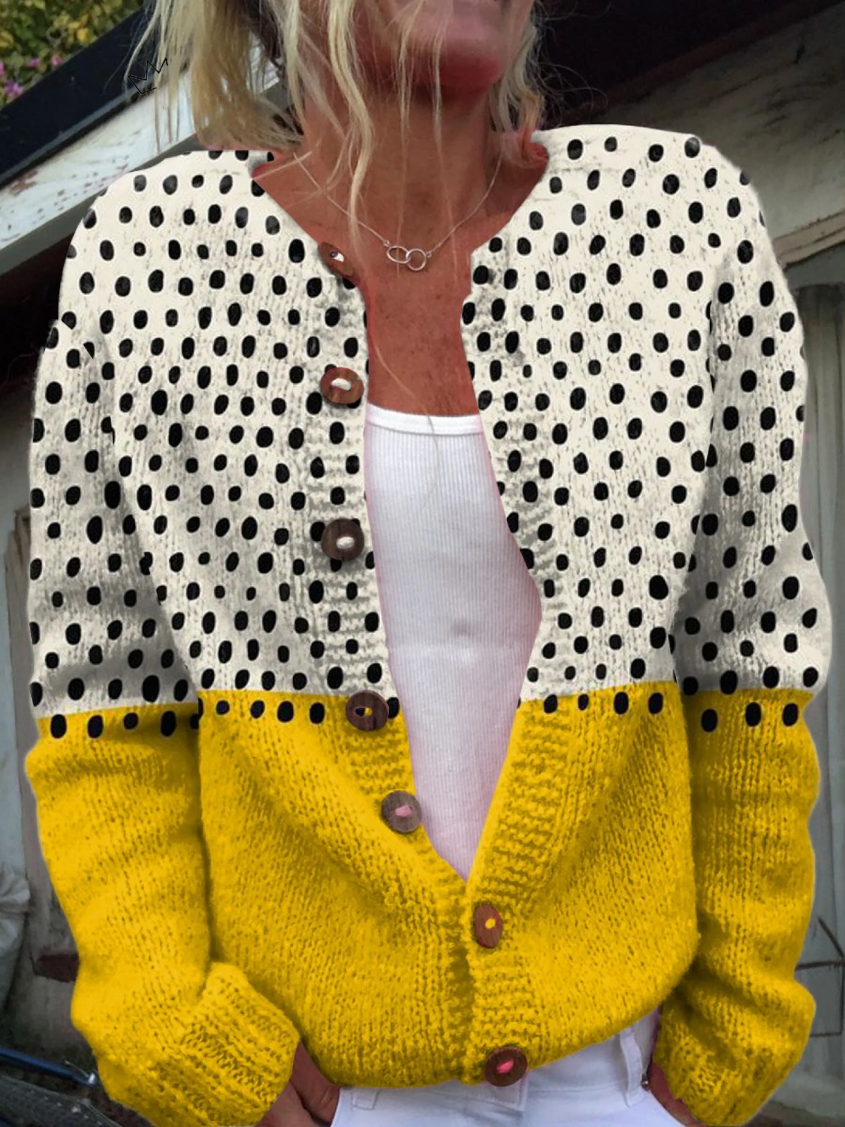 Aliya | Retro Colorblock Cardigan