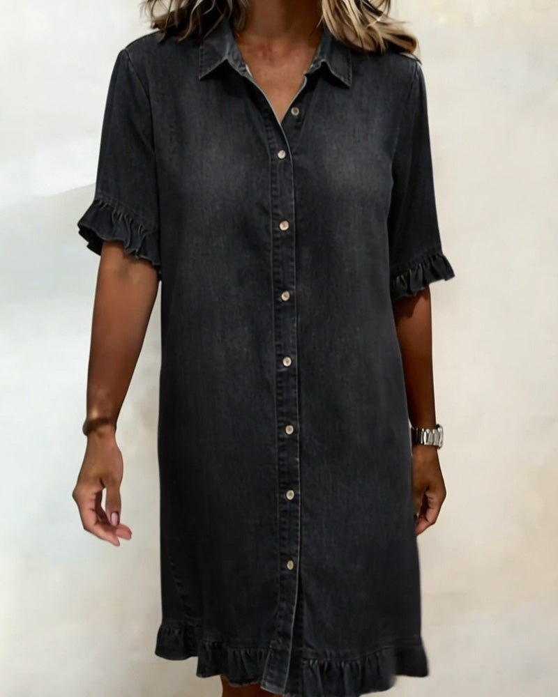 Mayah | Comfortable 100% Cotton Dress with Flattering Ruched Detailing