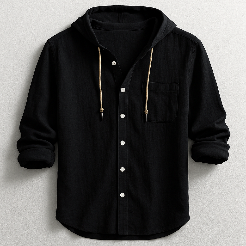 Soren | Hooded Button-Front Shirt