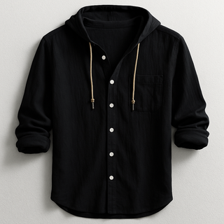 Soren | Hooded Button-Front Shirt