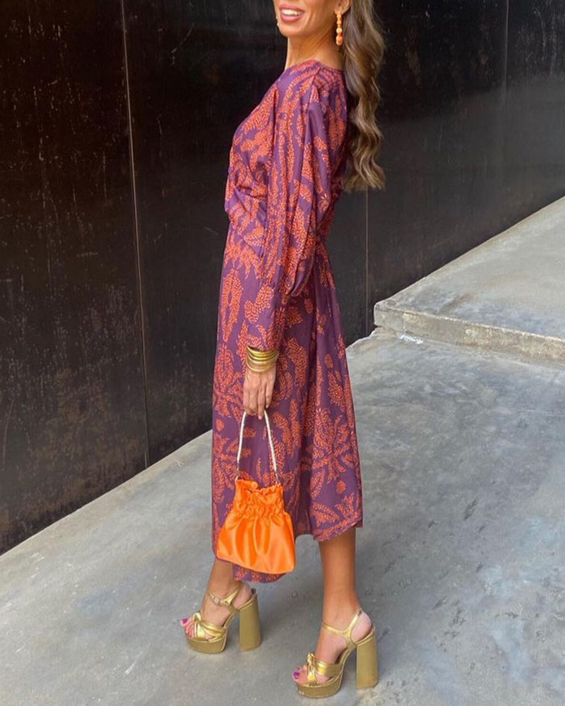 Isana | Printed Midi Dress