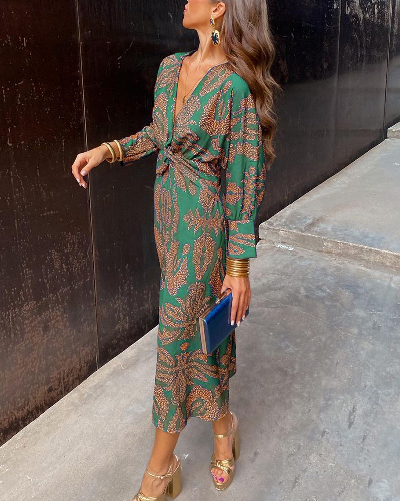 Isana | Printed Midi Dress