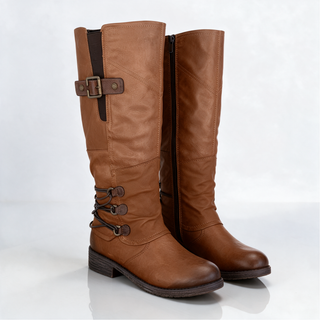 Aveline | Cord-Detail Tall Riding Boots