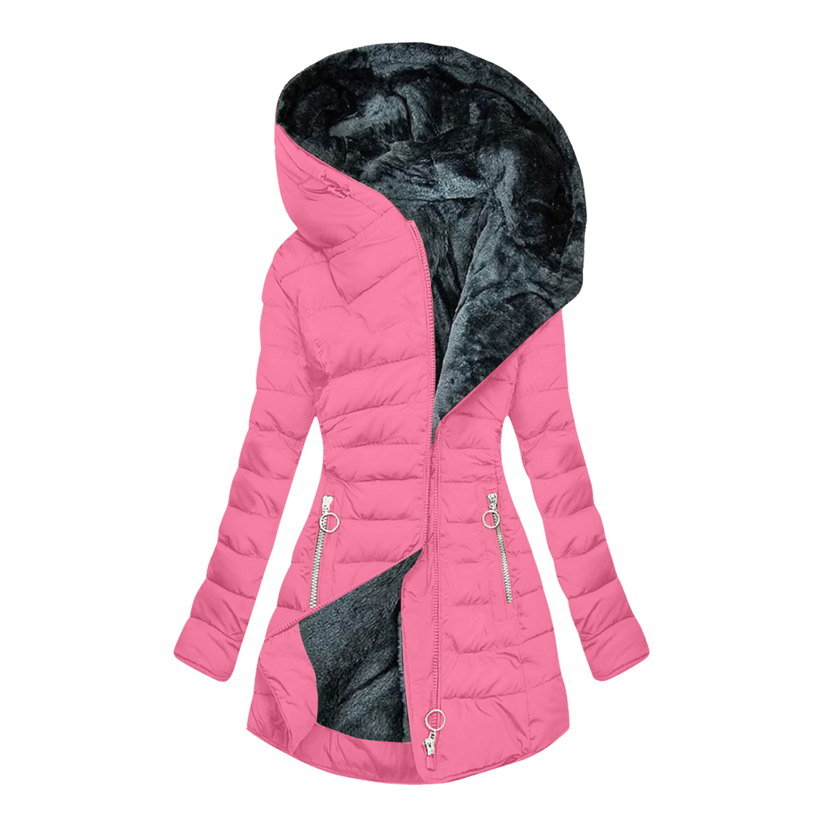 Mirena | Hooded Quilted Long Winter Coat