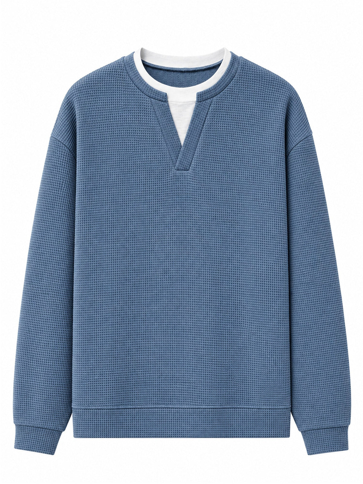 Evander | Layered Waffle Long-Sleeve Shirt