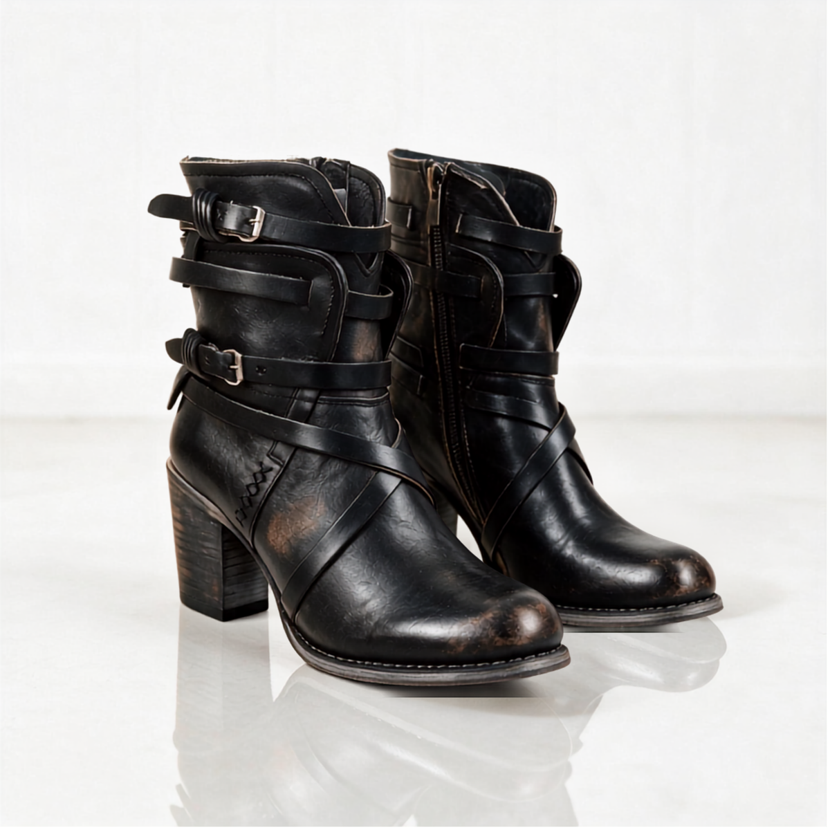 Seraphina | Buckle Mid-Calf Boots
