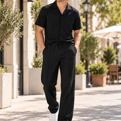 Emmett | Textured Straight-Leg Joggers
