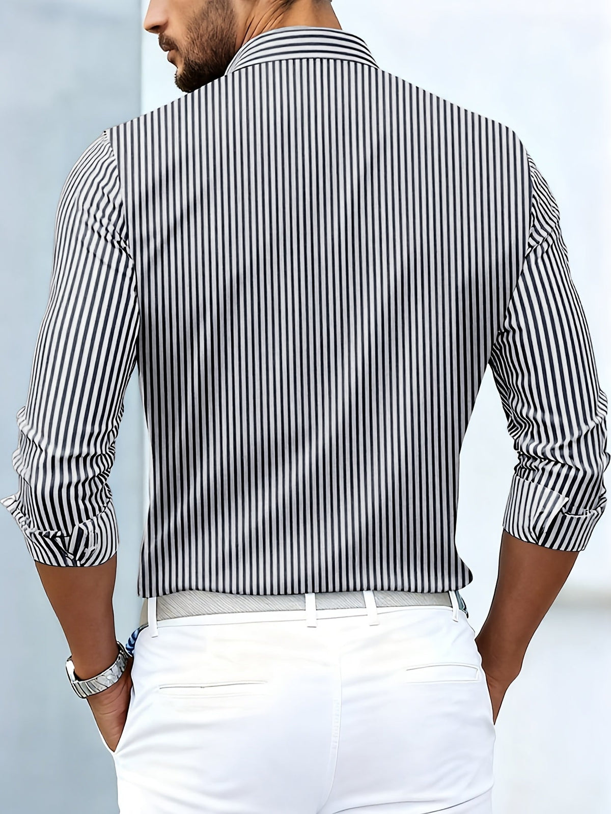 Ericson | Men's Vintage Striped Long-Sleeve Shirt