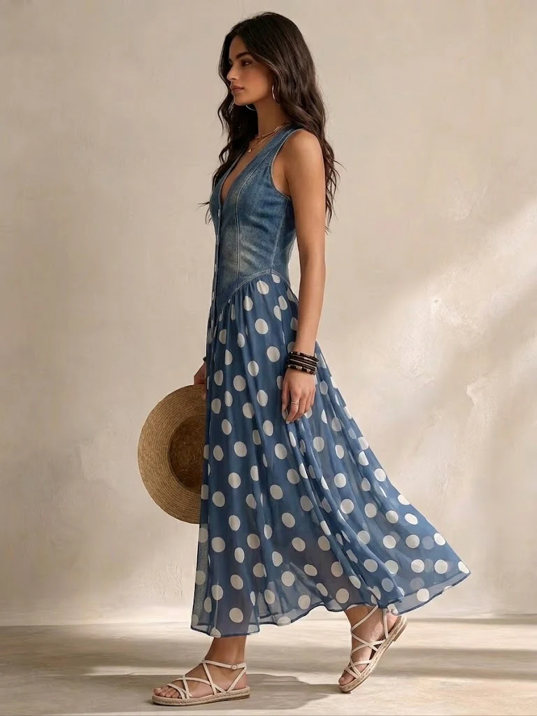 Bianca | Polka Dot Midi Dress