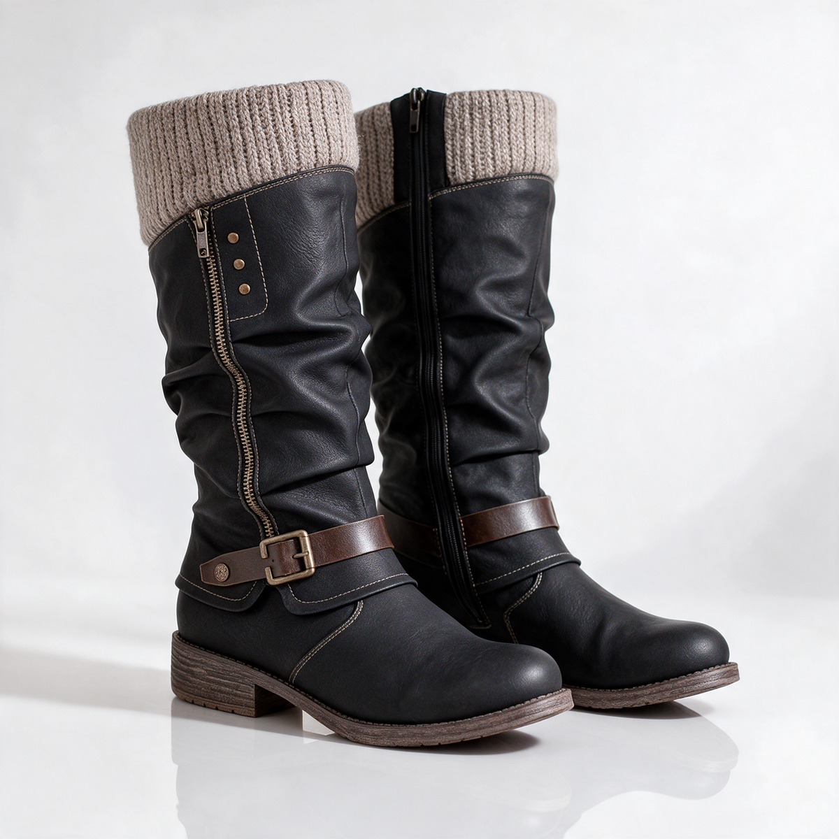 Briar | Buckle Mid-Calf Boots