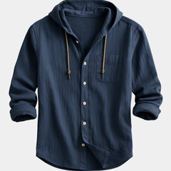Soren | Hooded Button-Front Shirt
