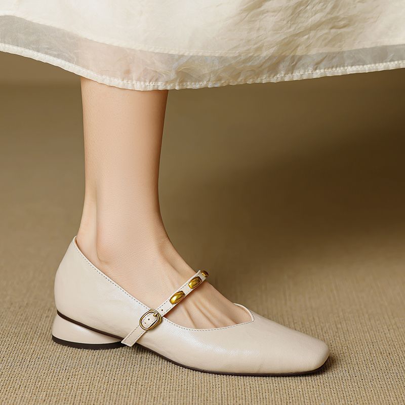 Zyra | Square-Toe Mary Jane Flats