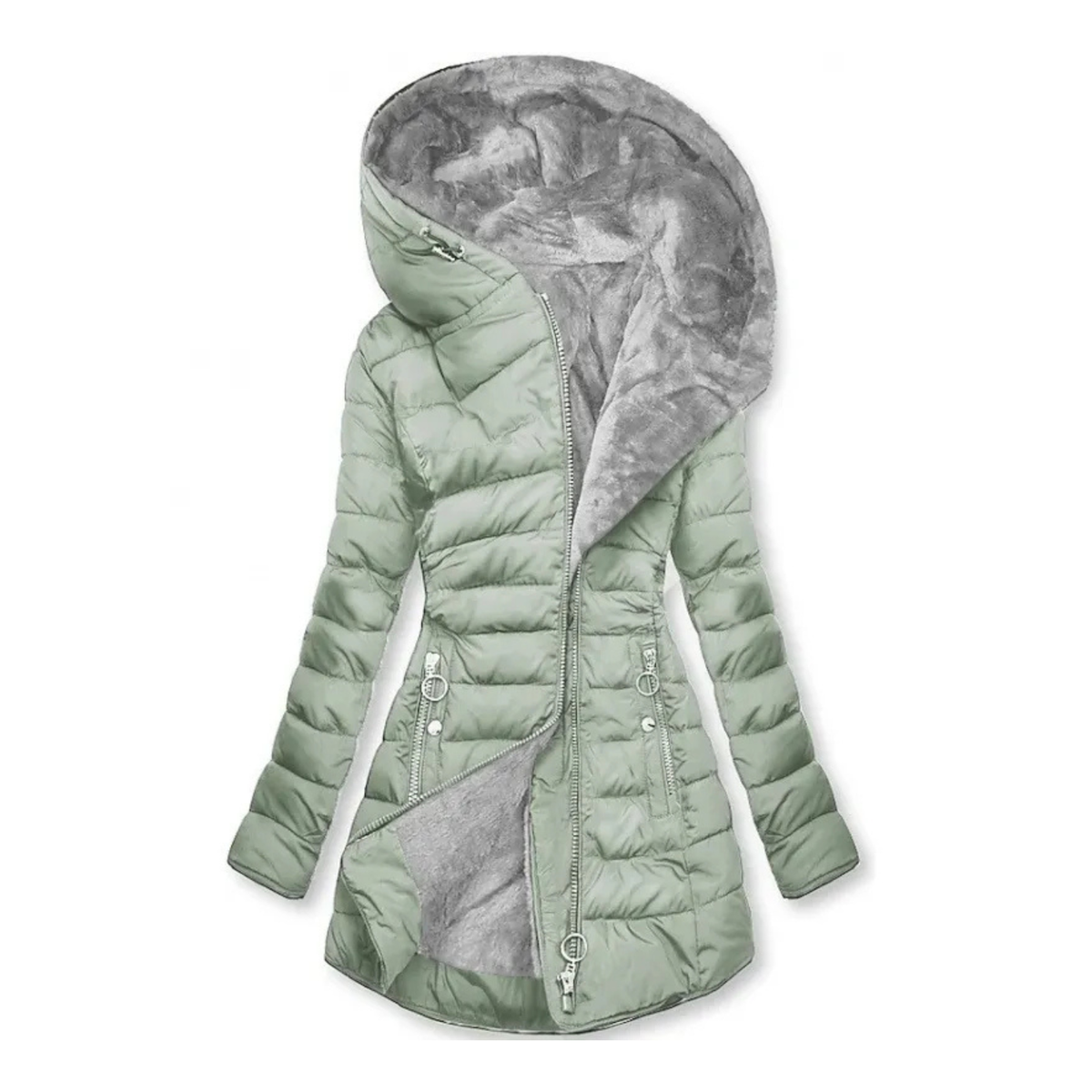 Mirena | Hooded Quilted Long Winter Coat