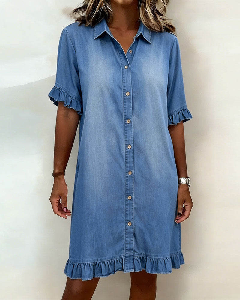 Mayah | Comfortable 100% Cotton Dress with Flattering Ruched Detailing