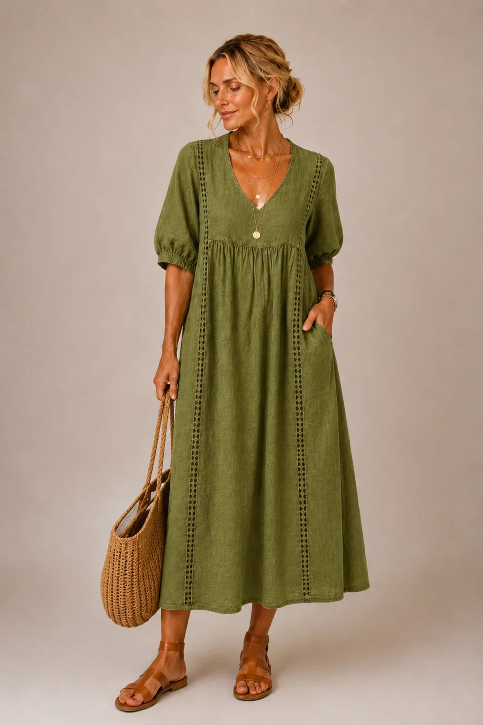 Brooklyn | Tummy-Flattering Midi Dress