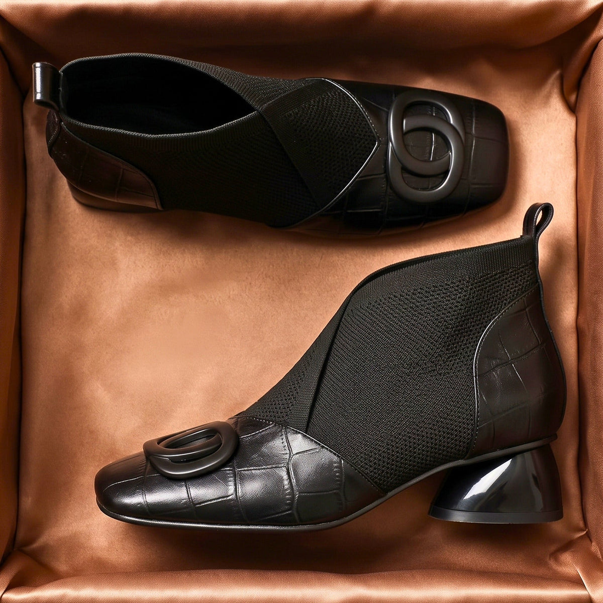 Ottilie | Sculpted Square-Toe Ankle Boots