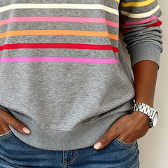Lisette | Striped Half-Zip Sweater