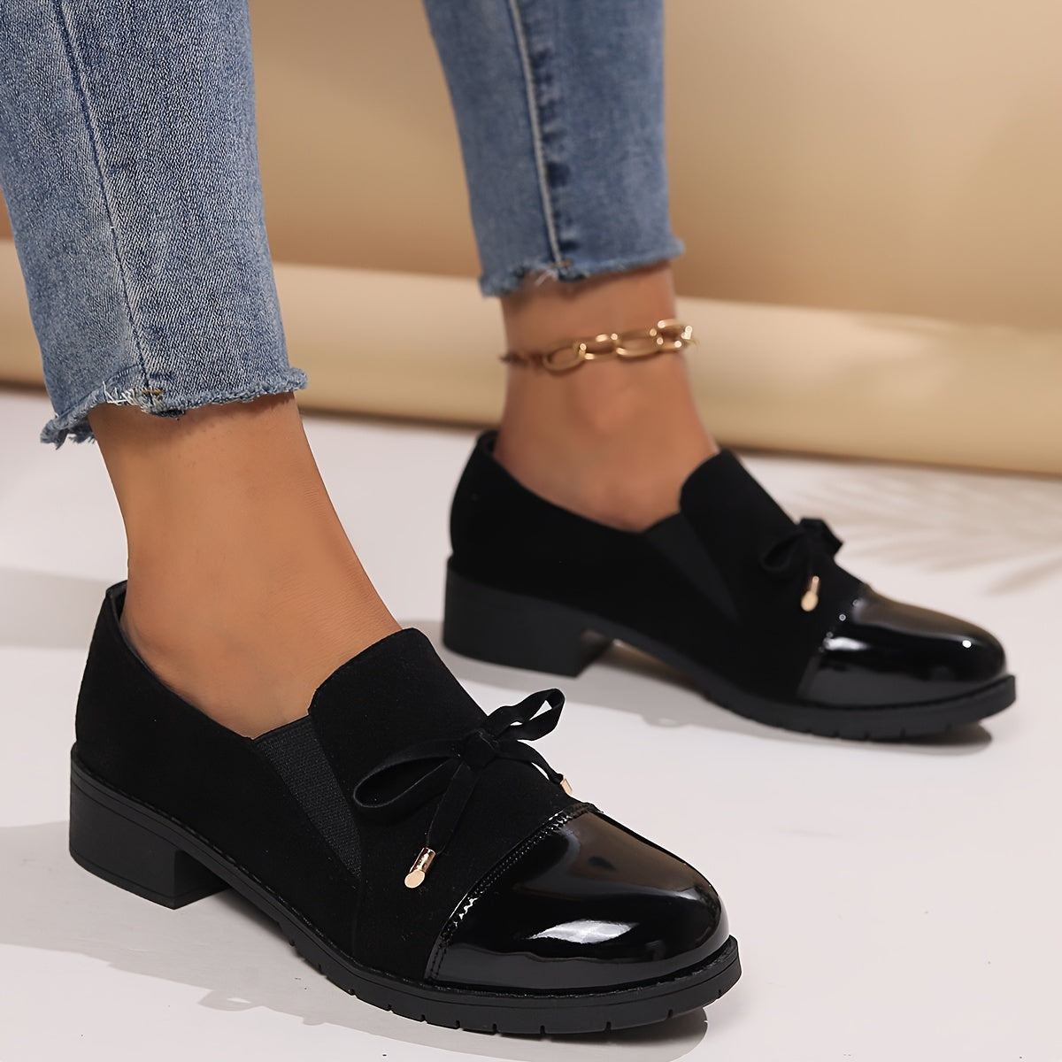 Grace | Patent Cap Toe Comfort Loafers