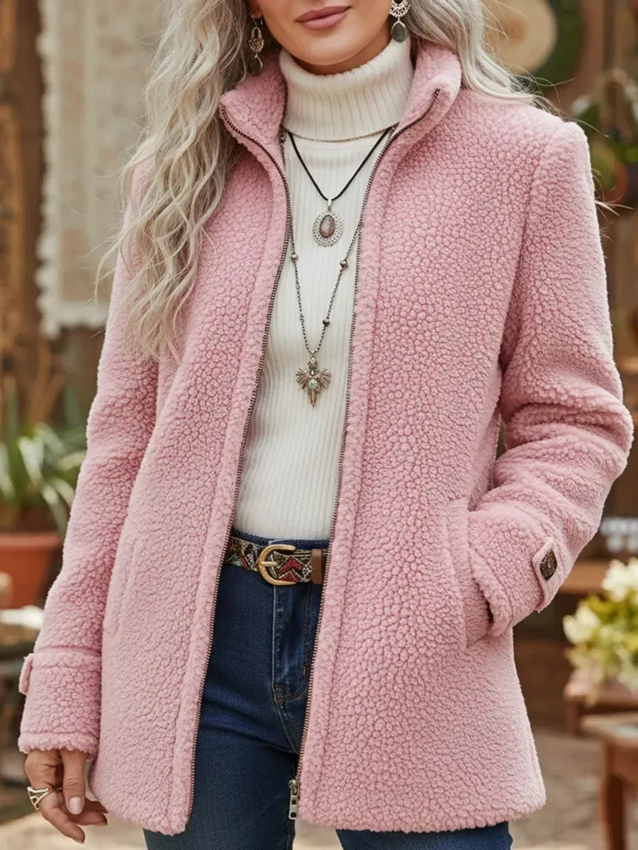 Scarlet | Full-Zip Stand Collar Jacket