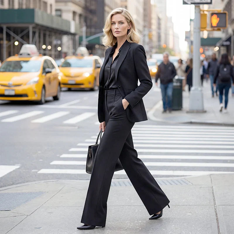 Marceline | High-Waist Straight-Leg Pants