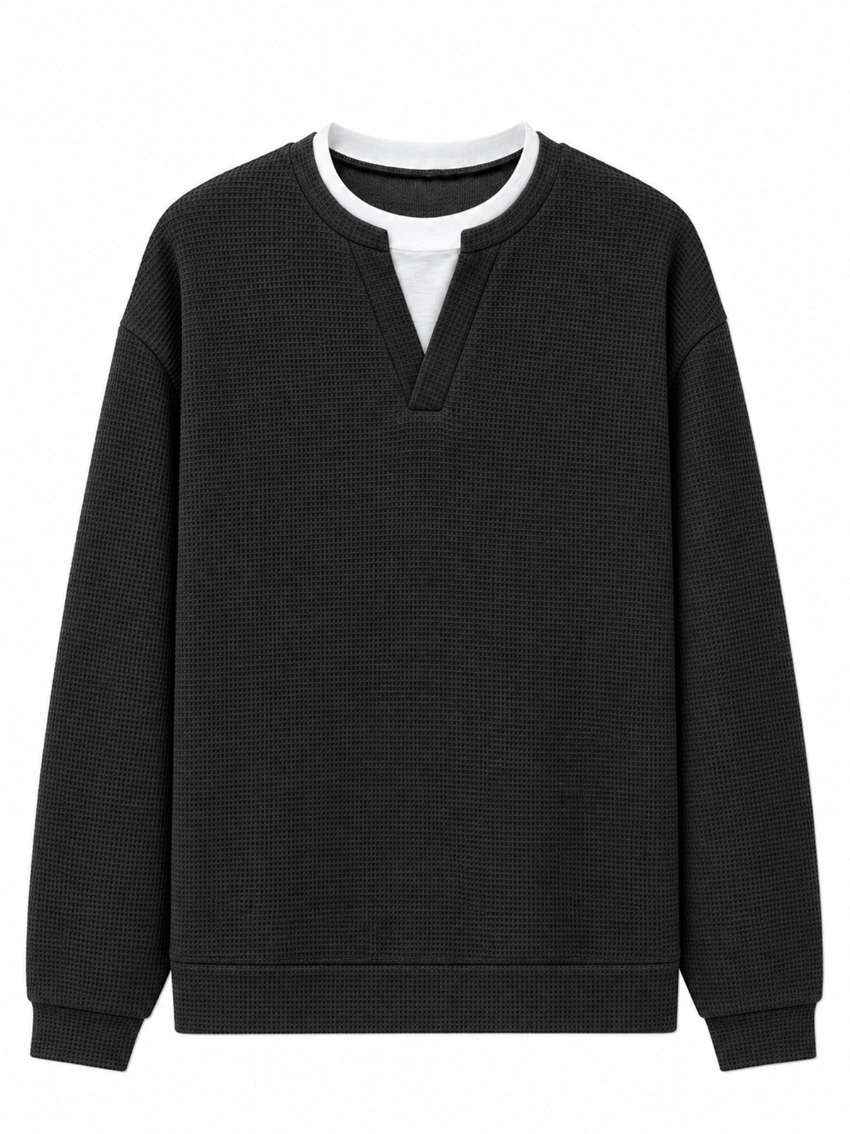Evander | Layered Waffle Long-Sleeve Shirt