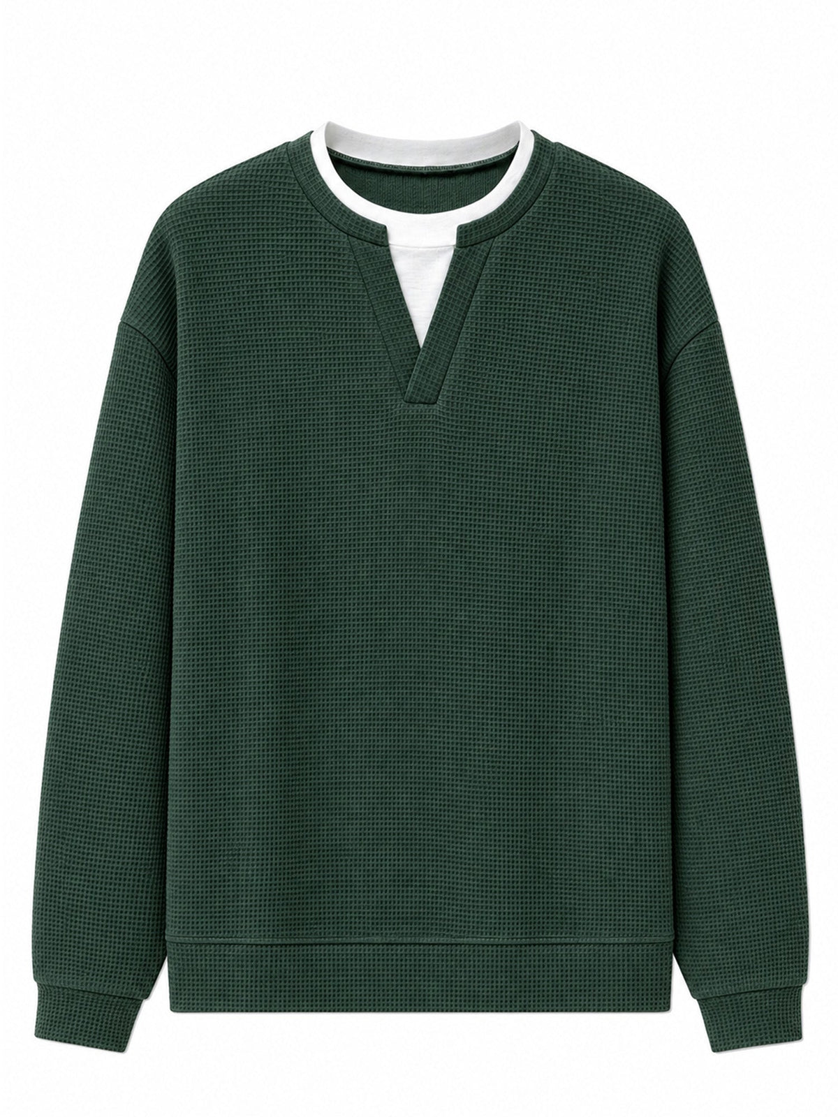 Evander | Layered Waffle Long-Sleeve Shirt