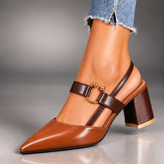 Adeline | Ring-Accent Slingback Heels