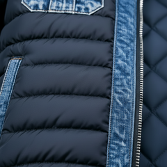 Tristan | Quilted-Panel Zip Jacket