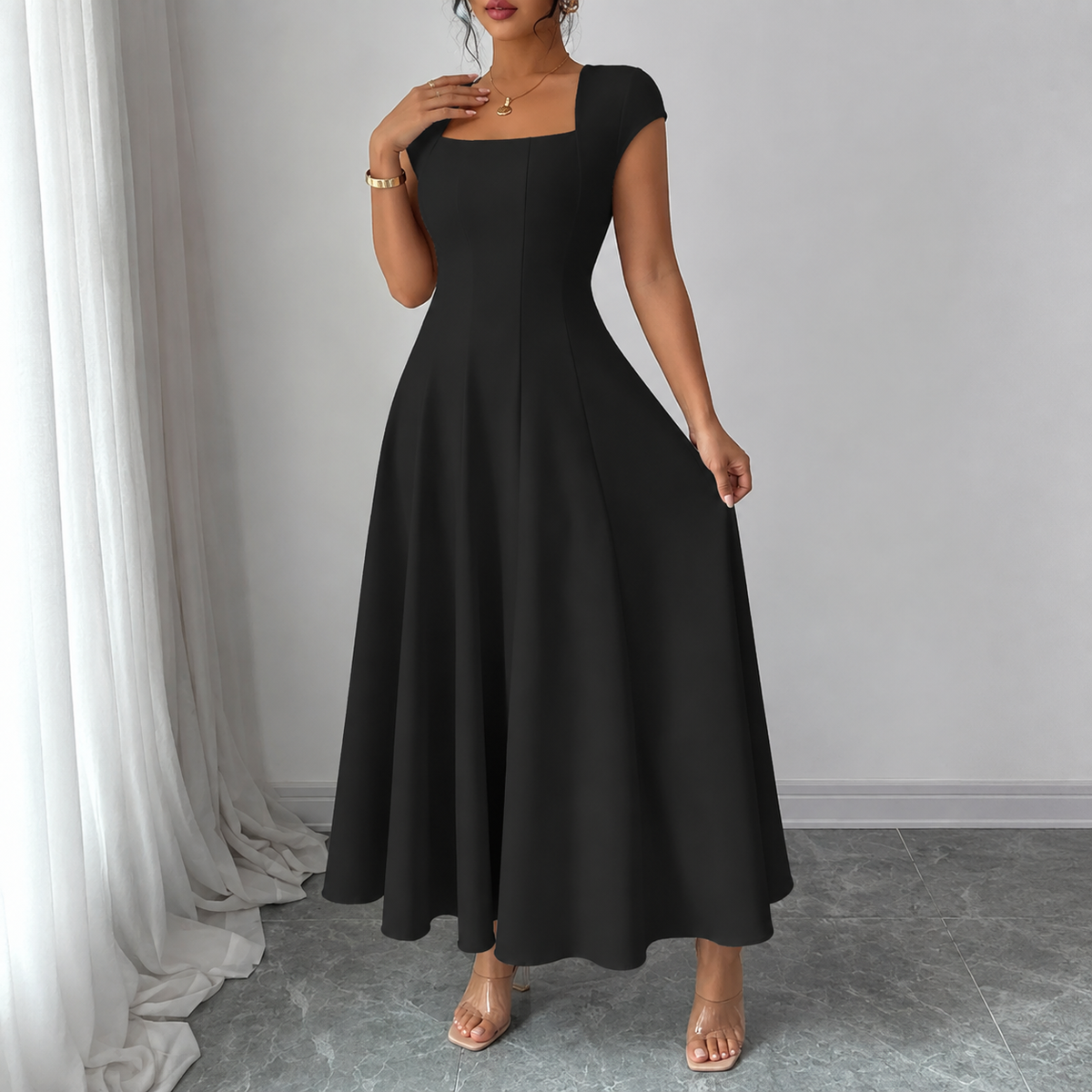Brooklyn | Tummy-Control A-Line Midi Dress
