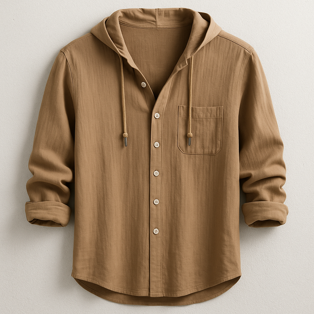 Soren | Hooded Button-Front Shirt